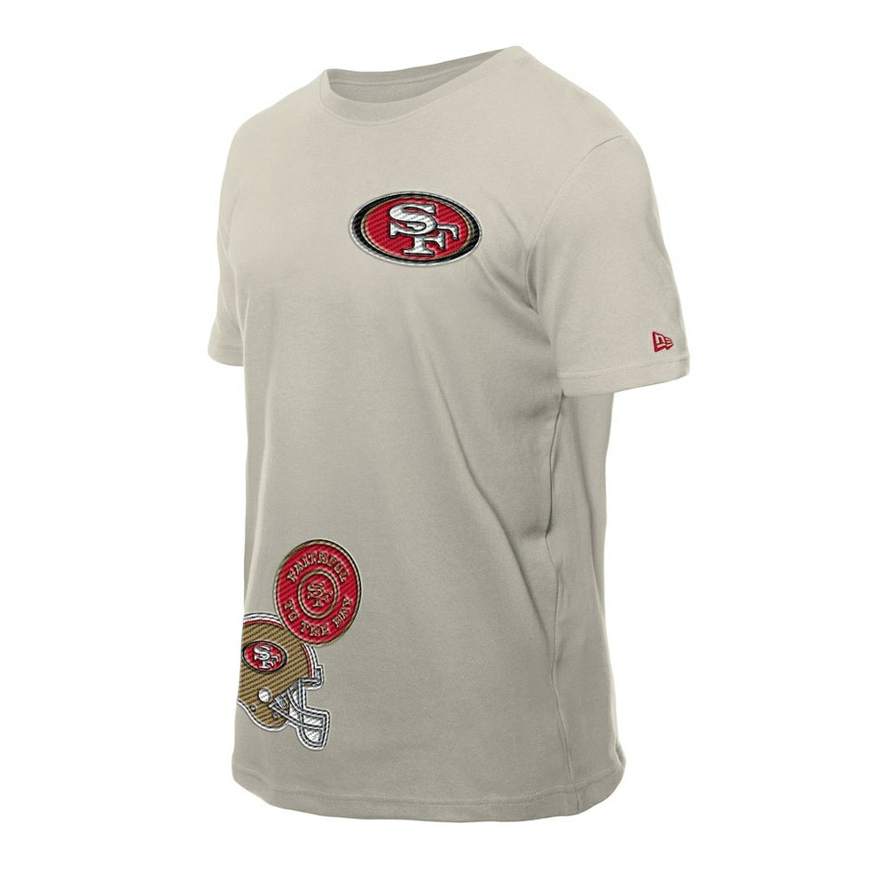 San Francisco 49ers New Era Multi Patch T-Shirt - Light Beige - NFL
