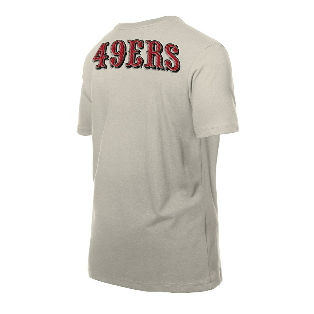 San Francisco 49ers New Era Multi Patch T-Shirt - Light Beige - NFL