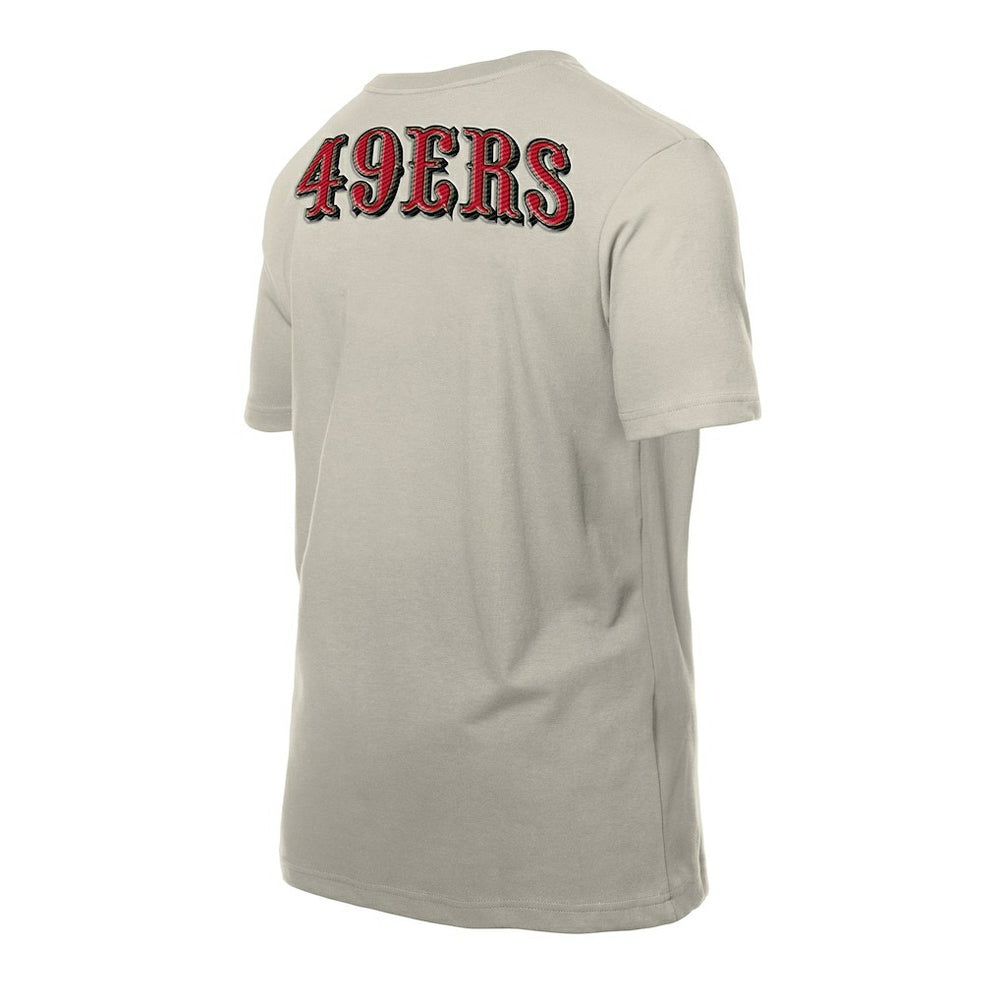 San Francisco 49ers New Era Multi Patch T-Shirt - Light Beige - NFL