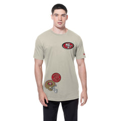 San Francisco 49ers New Era Multi Patch T-Shirt - Light Beige - NFL