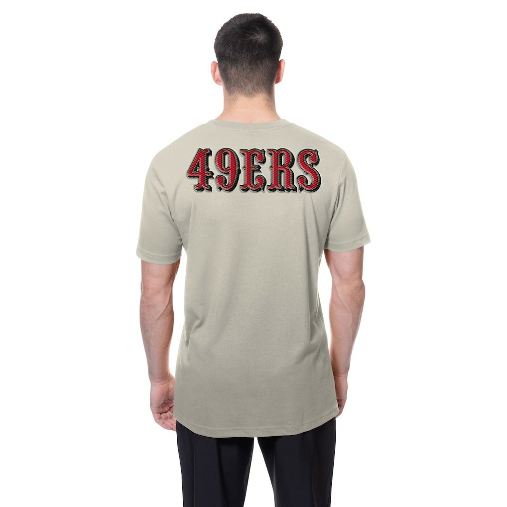 San Francisco 49ers New Era Multi Patch T-Shirt - Light Beige - NFL