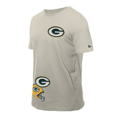Green Bay Packers New Era Multi Patch T-Shirt - Light Beige - NFL