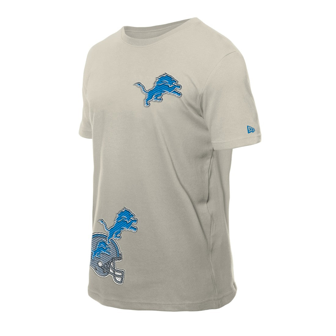 Detroit Lions New Era Multi Patch T-Shirt - Light Beige - NFL