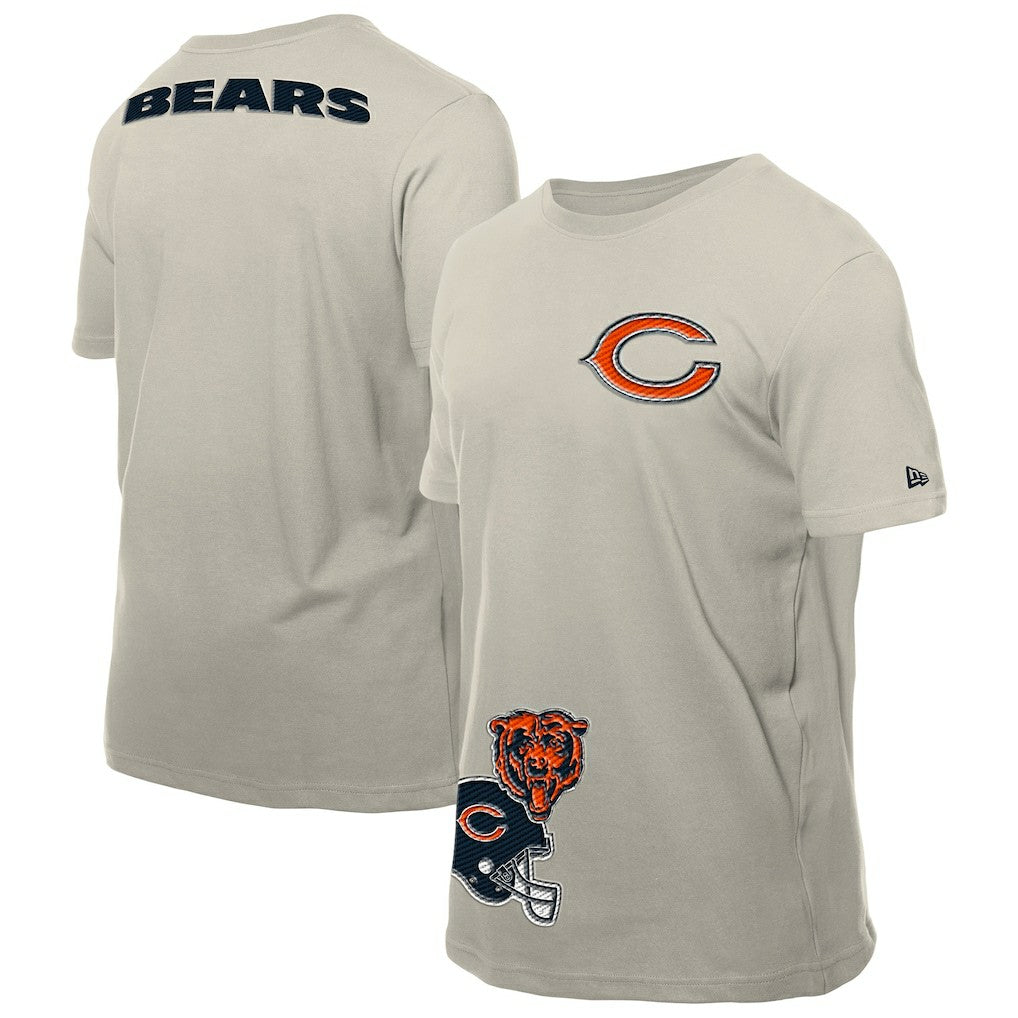 Chicago Bears New Era Multi Patch T-Shirt - Light Beige - NFL