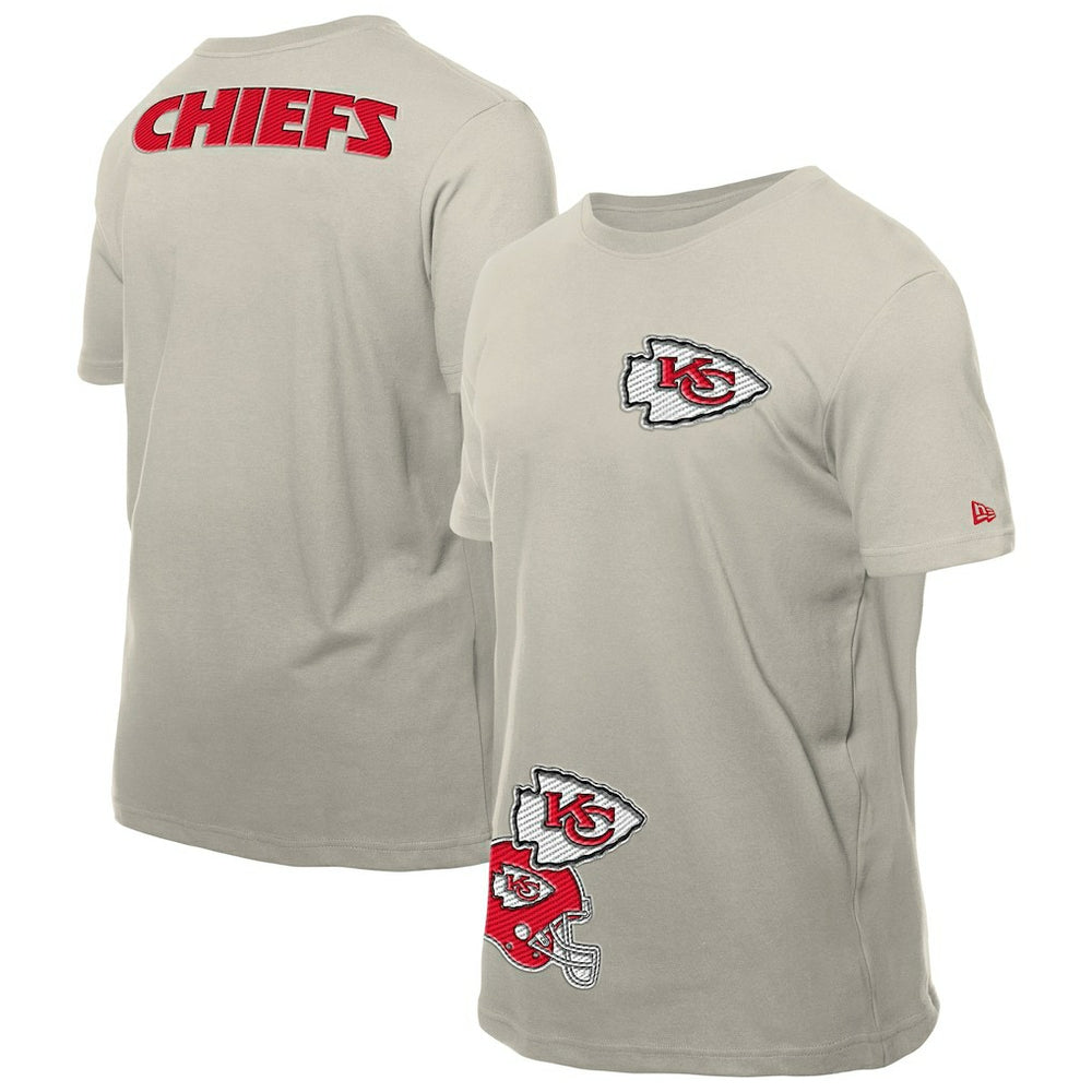 Kansas City Chiefs New Era Multi Patch T-Shirt - Light Beige - NFL