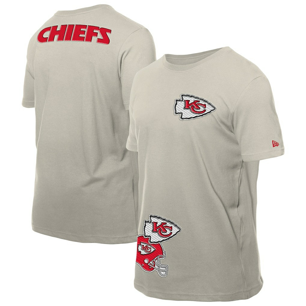 Kansas City Chiefs New Era Multi Patch T-Shirt - Light Beige - NFL