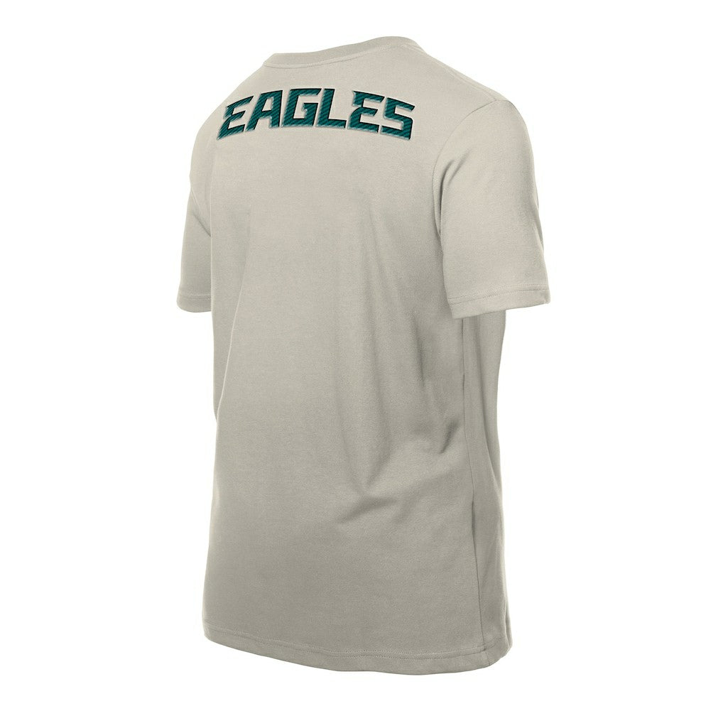 Philadelphia Eagles New Era Multi Patch T-Shirt - Light Beige - NFL
