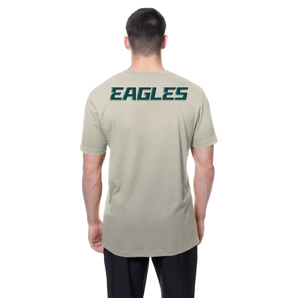 Philadelphia Eagles New Era Multi Patch T-Shirt - Light Beige - NFL
