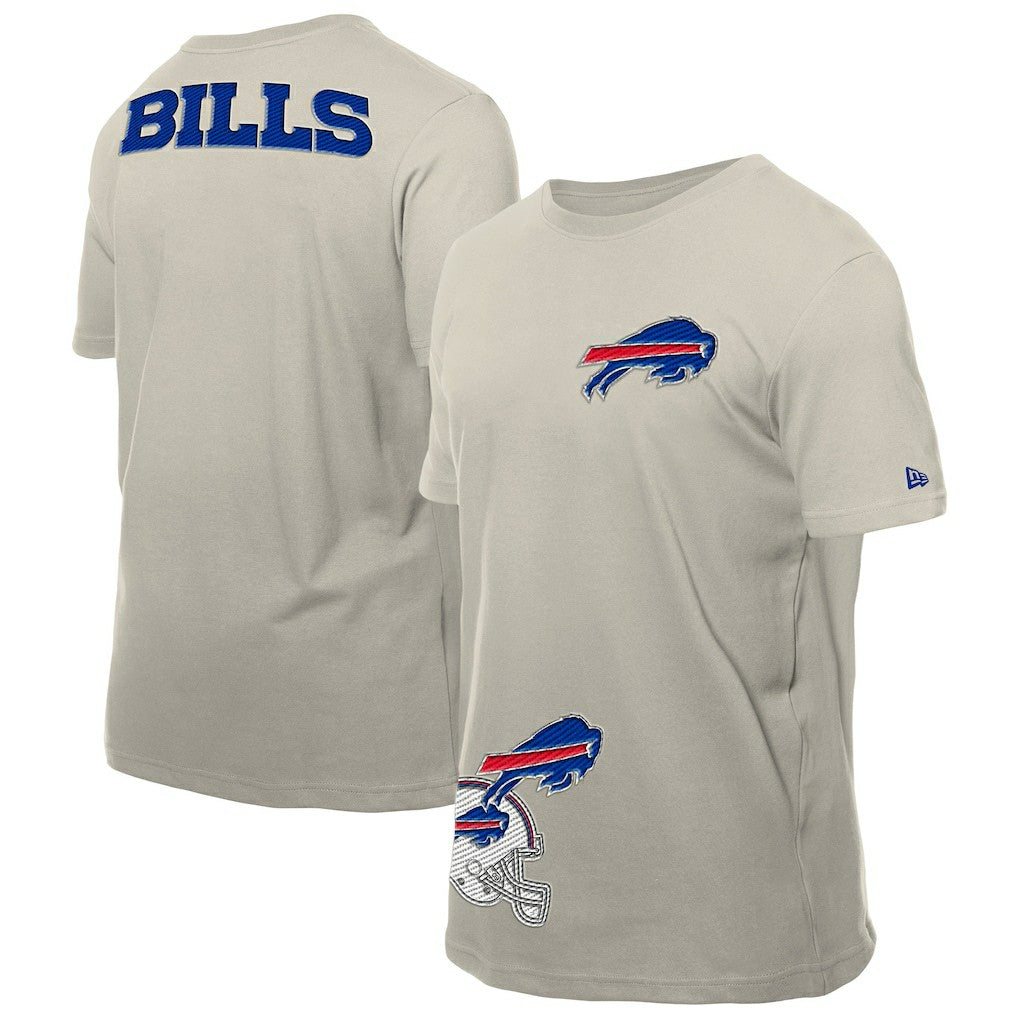 Buffalo Bills New Era Multi Patch T-Shirt - Light Beige - NFL