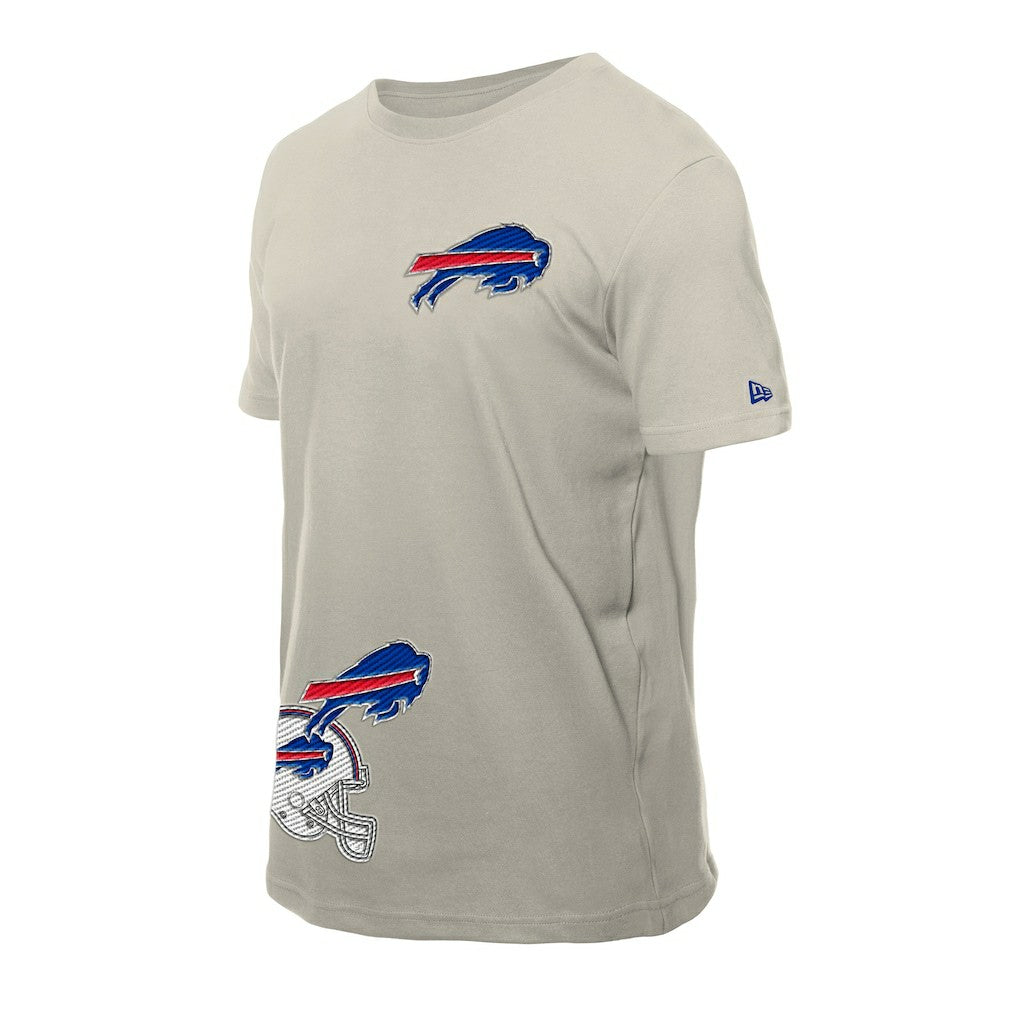 Buffalo Bills New Era Multi Patch T-Shirt - Light Beige - NFL