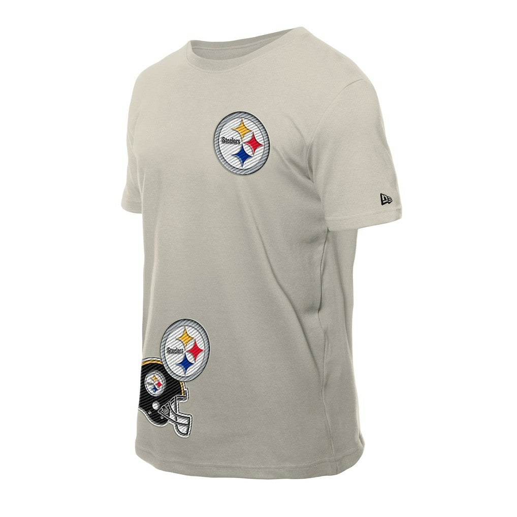 Pittsburgh Steelers New Era Multi Patch T-Shirt - Light Beige - NFL