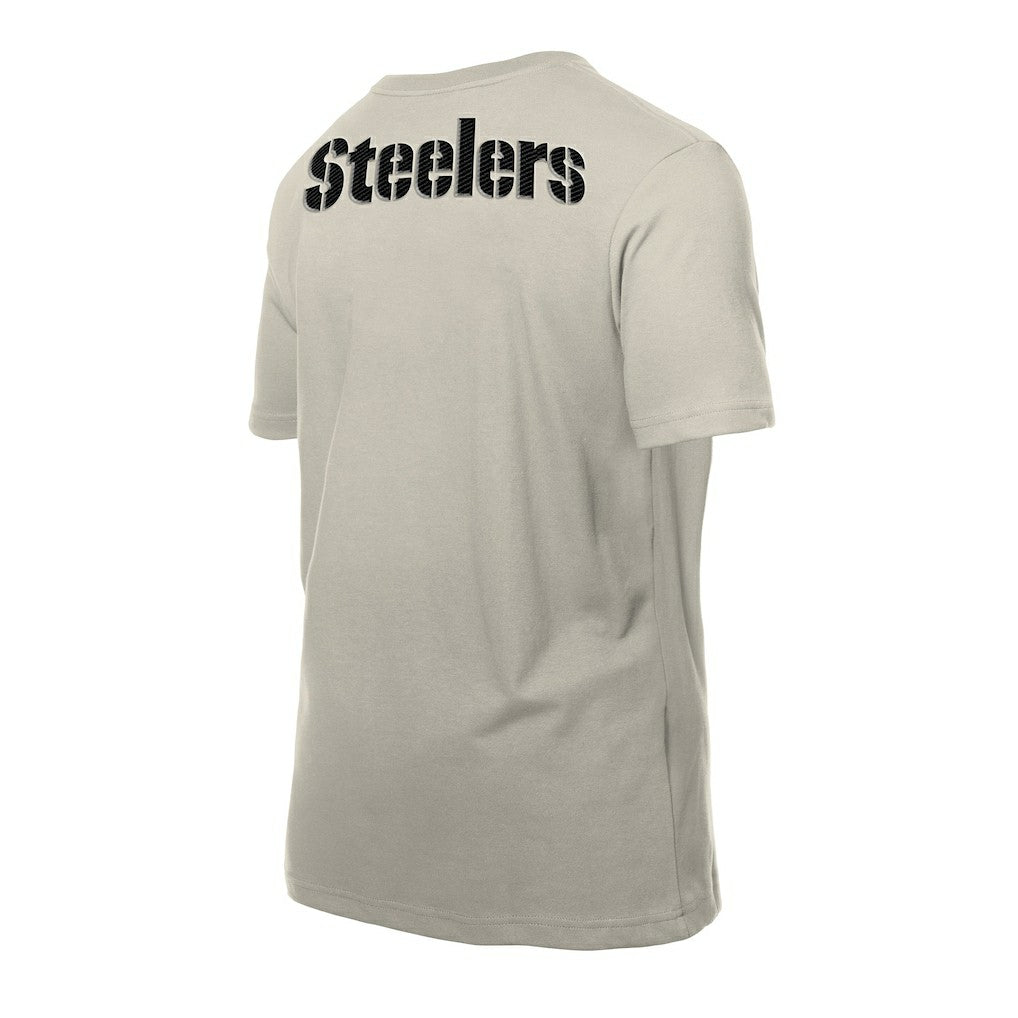 Pittsburgh Steelers New Era Multi Patch T-Shirt - Light Beige - NFL