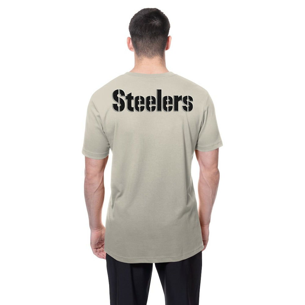 Pittsburgh Steelers New Era Multi Patch T-Shirt - Light Beige - NFL