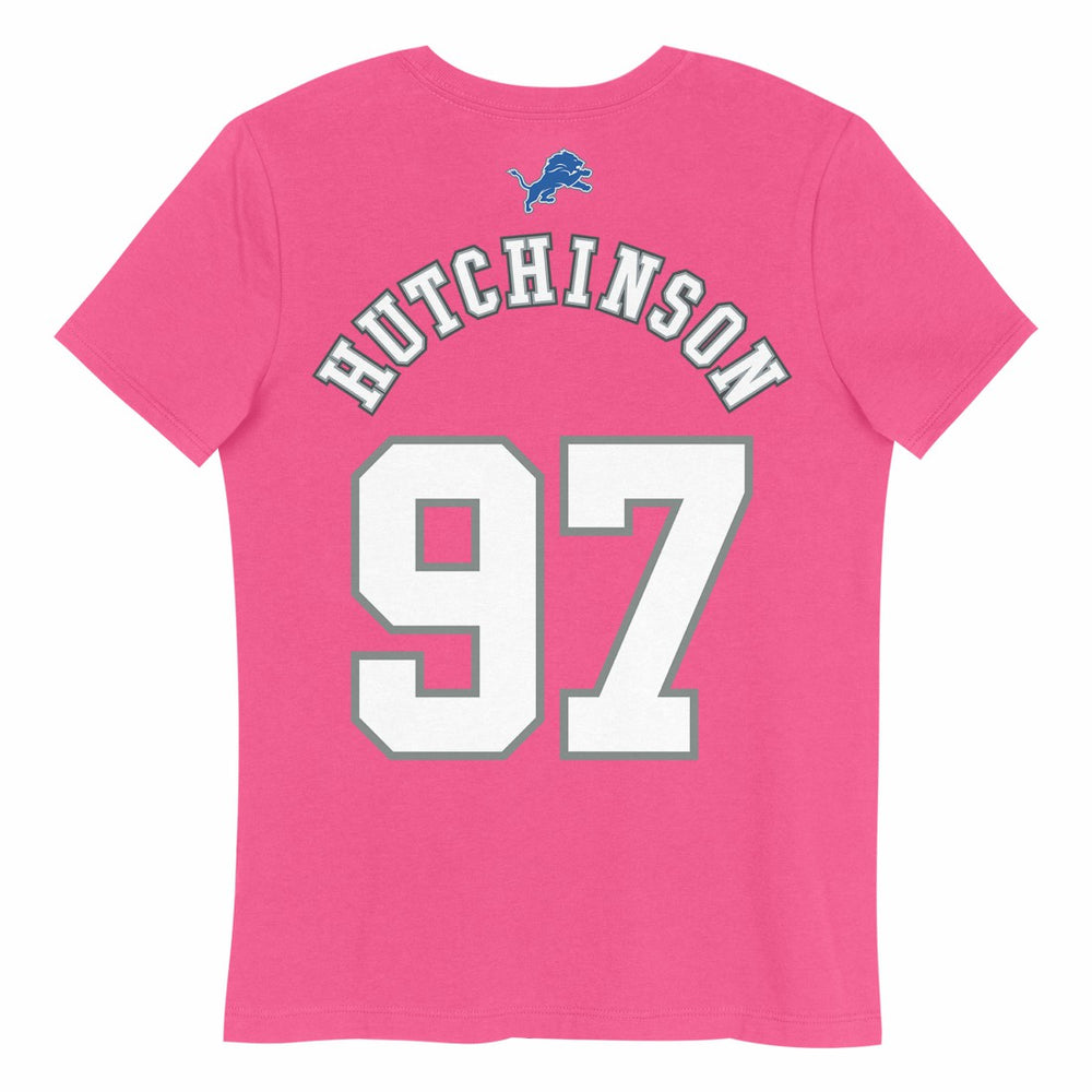 Aidan Hutchinson Detroit Lions Girls Youth Player Name & Number T-Shirt - Pink - NFL