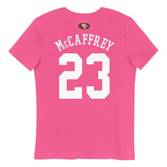 Christian McCaffrey San Francisco 49ers Girls Youth Player Name & Number T-Shirt - Pink - NFL