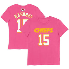 Patrick Mahomes Kansas City Chiefs Girls Youth Player Name & Number T-Shirt - Pink - NFL