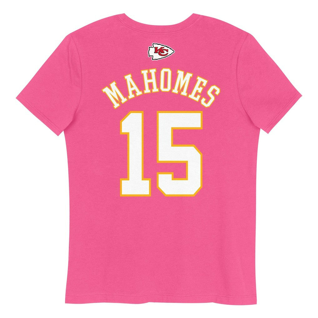Patrick Mahomes Kansas City Chiefs Girls Youth Player Name & Number T-Shirt - Pink - NFL