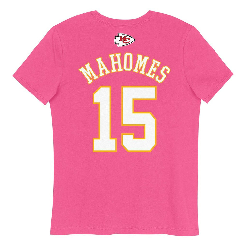 Patrick Mahomes Kansas City Chiefs Girls Youth Player Name & Number T-Shirt - Pink - NFL
