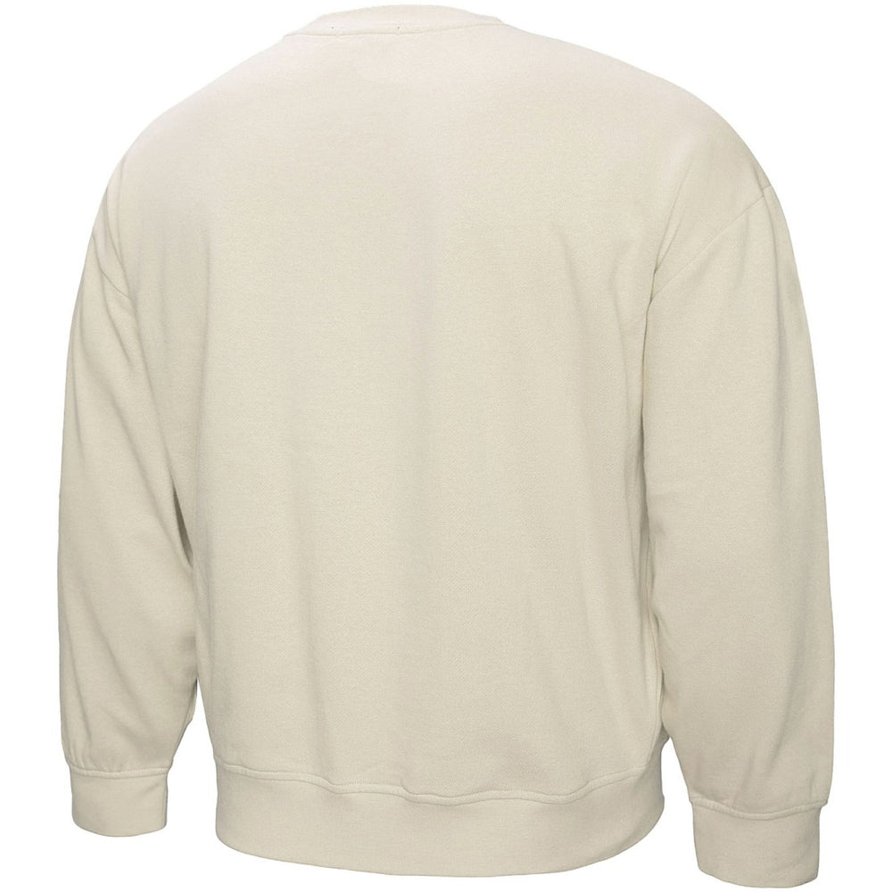 Detroit Lions Women's Shooting Stars Pullover Sweatshirt - Cream - Mitchell & Ness