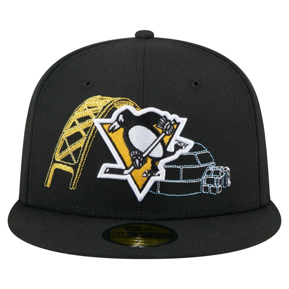 Pittsburgh Penguins New Era State Stitch 59FIFTY Fitted Hat - Black | New Era near me