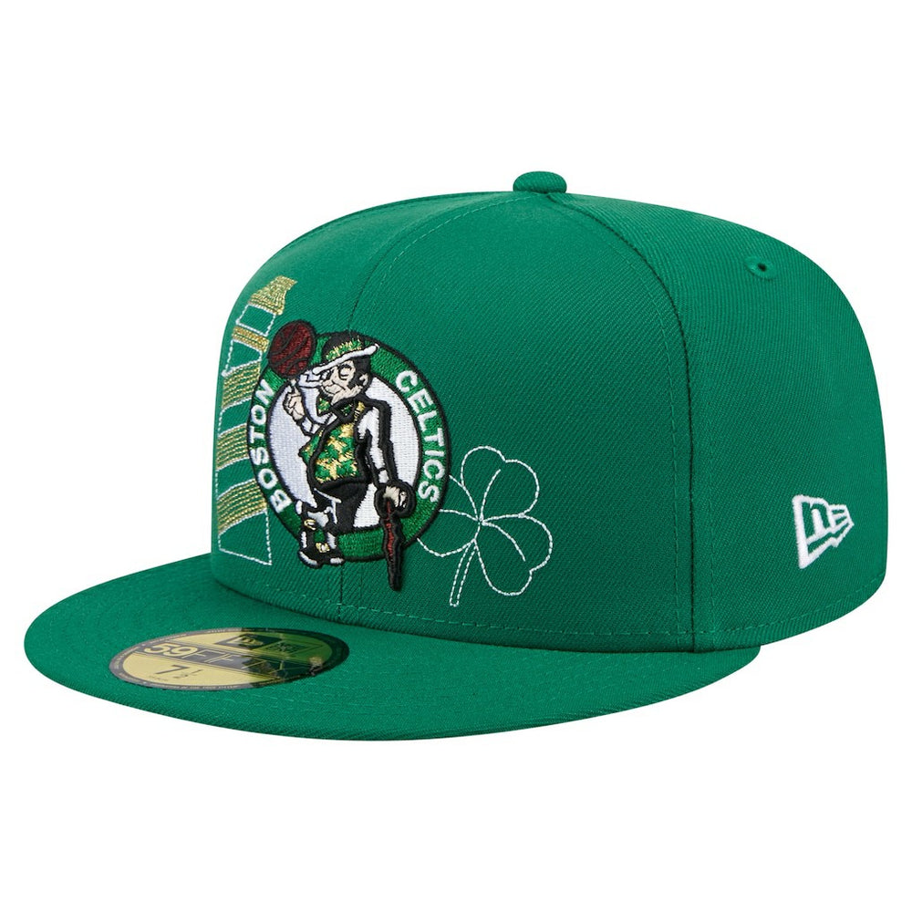 New Era Boston Celtics State Stitch 59FIFTY Fitted Hat Kelly Green