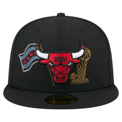New Era Chicago Bulls State Stitch 59FIFTY Fitted Hat Black