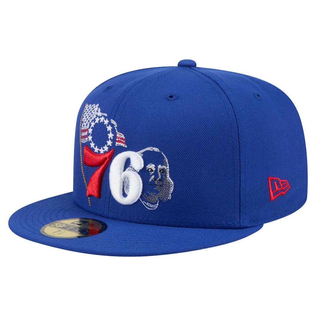 New Era Philadelphia 76ers State Stitch 59FIFTY Fitted Hat Royal