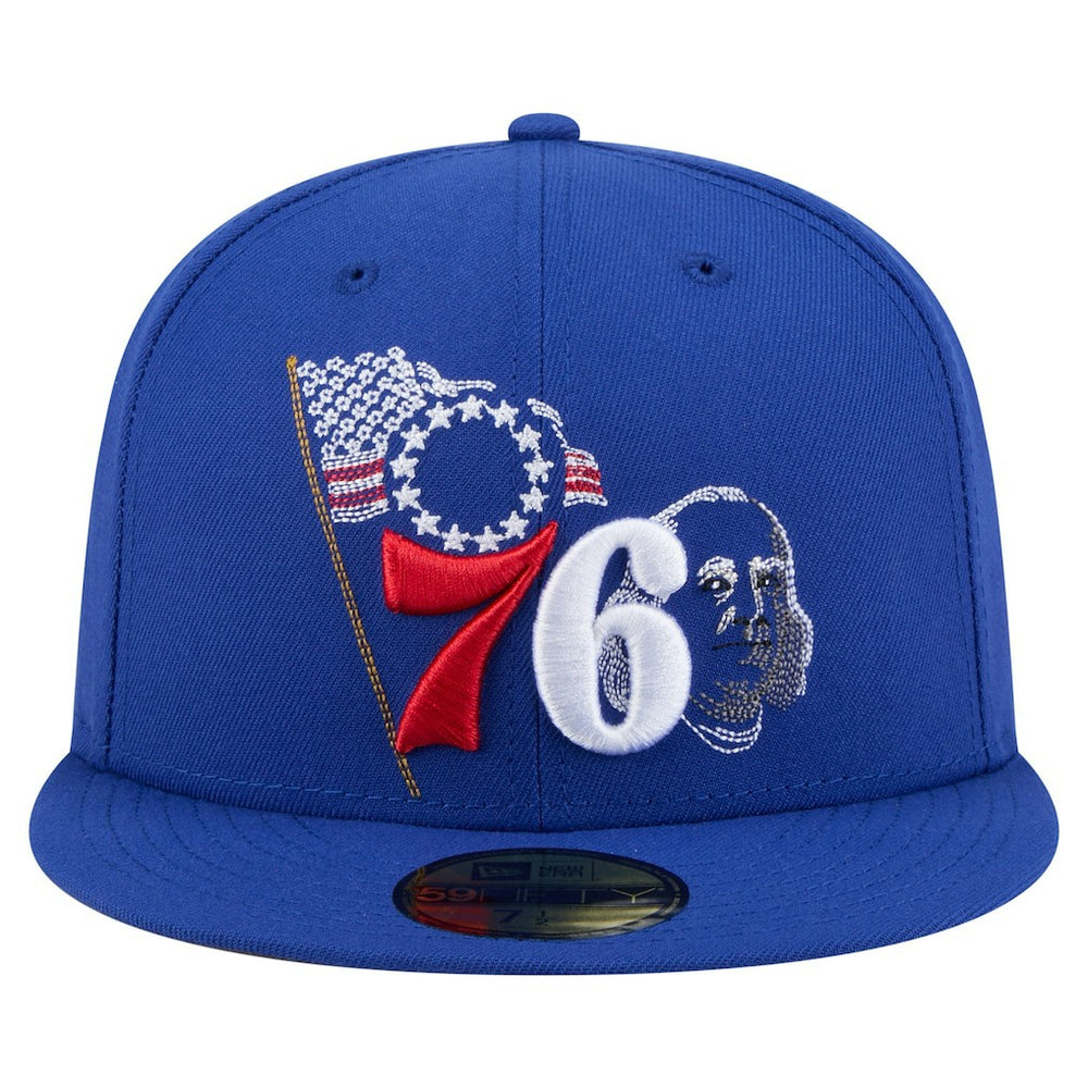 New Era Philadelphia 76ers State Stitch 59FIFTY Fitted Hat Royal