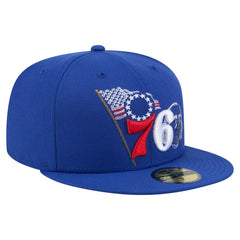 New Era Philadelphia 76ers State Stitch 59FIFTY Fitted Hat Royal