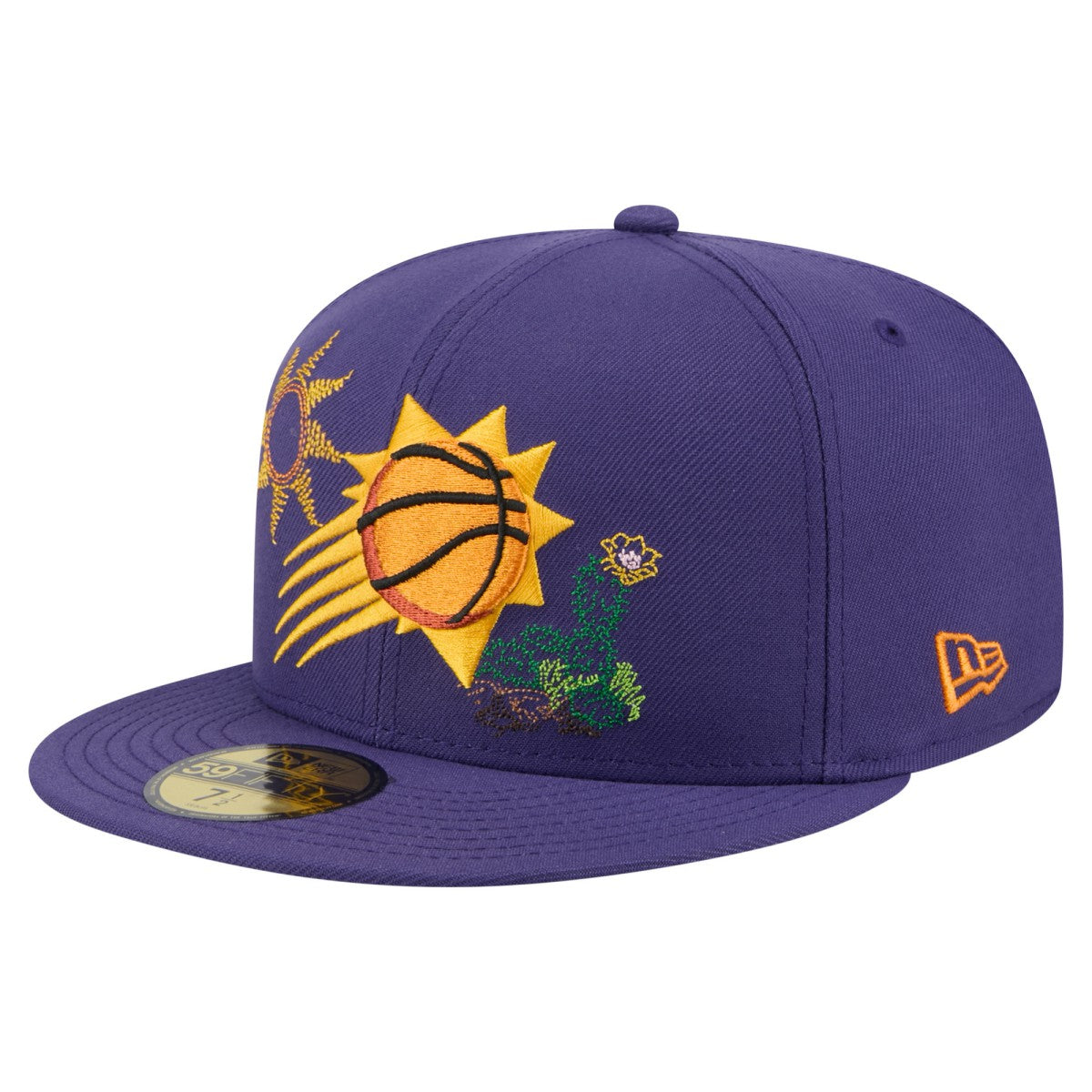 New Era Phoenix Suns State Stitch 59FIFTY Fitted Hat Purple