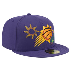 New Era Phoenix Suns State Stitch 59FIFTY Fitted Hat Purple