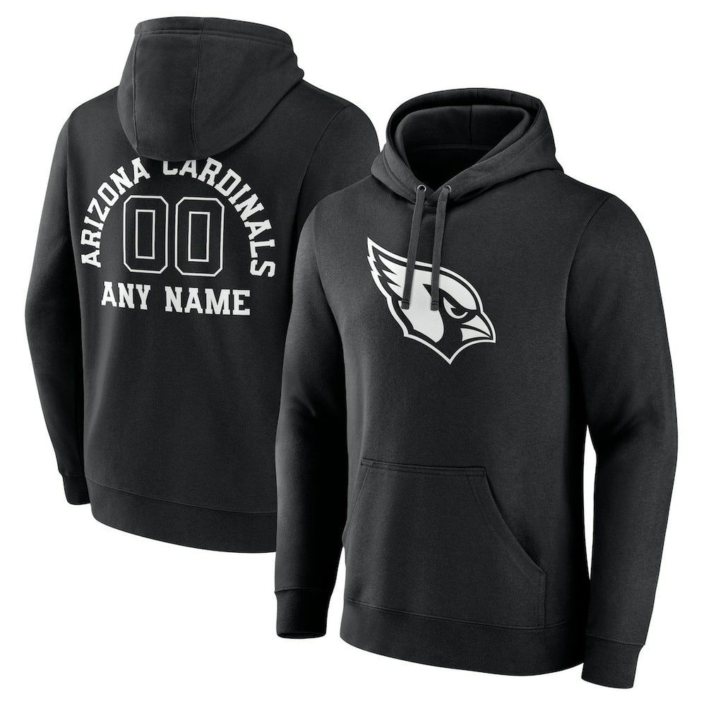 Arizona Cardinals Personalized Name & Number Pullover Hoodie - Black - NFL