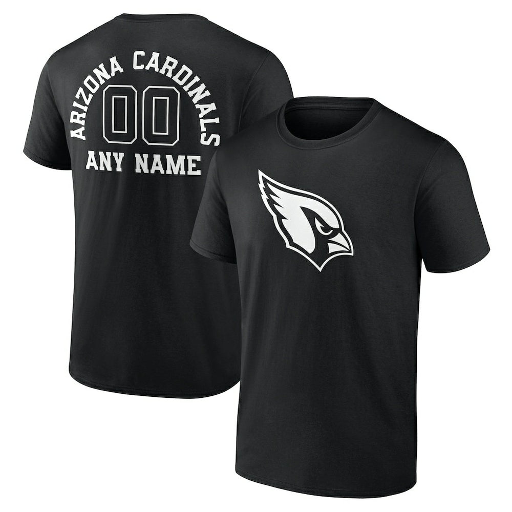 Arizona Cardinals Personalized Name & Number Monochrome T-Shirt - Black - NFL