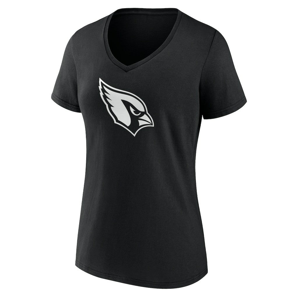 Arizona Cardinals Women's Personalized Name & Number Monochrome V-Neck T-Shirt - Black - NFL