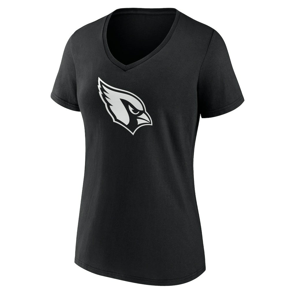 Arizona Cardinals Women's Personalized Name & Number Monochrome V-Neck T-Shirt - Black - NFL