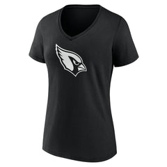 Arizona Cardinals Women's Personalized Name & Number Monochrome V-Neck T-Shirt - Black - NFL