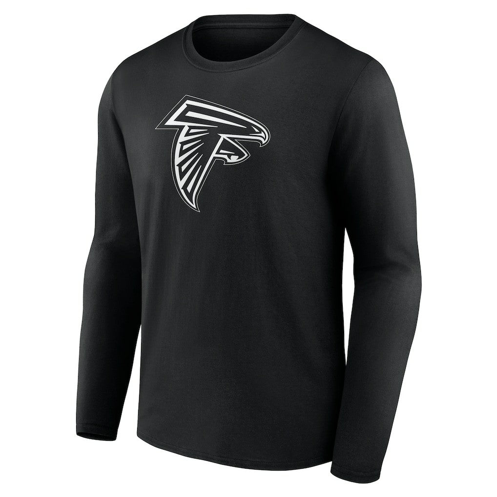 Atlanta Falcons Personalized Name & Number Monochrome Long Sleeve T-Shirt - Black - NFL