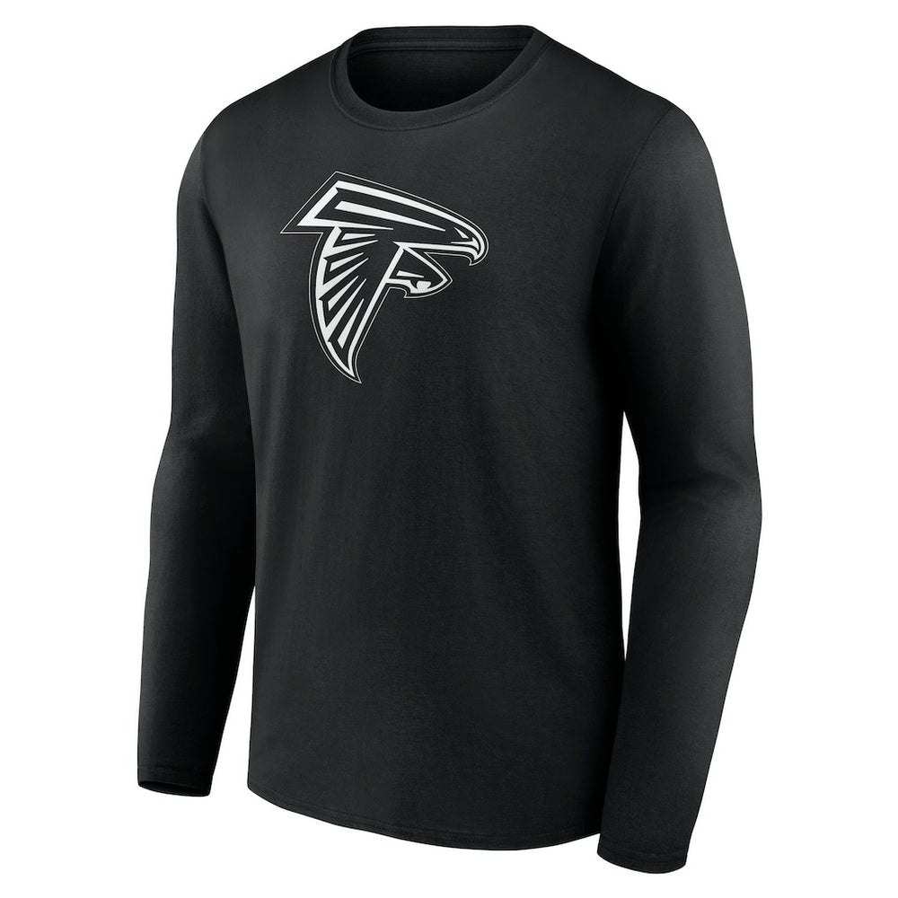 Atlanta Falcons Personalized Name & Number Monochrome Long Sleeve T-Shirt - Black - NFL