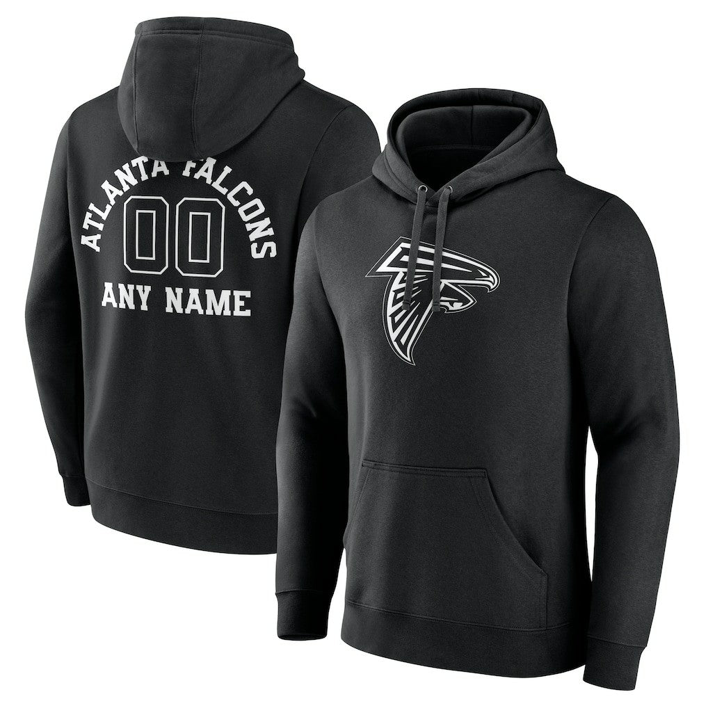 Atlanta Falcons Personalized Name & Number Pullover Hoodie - Black - NFL