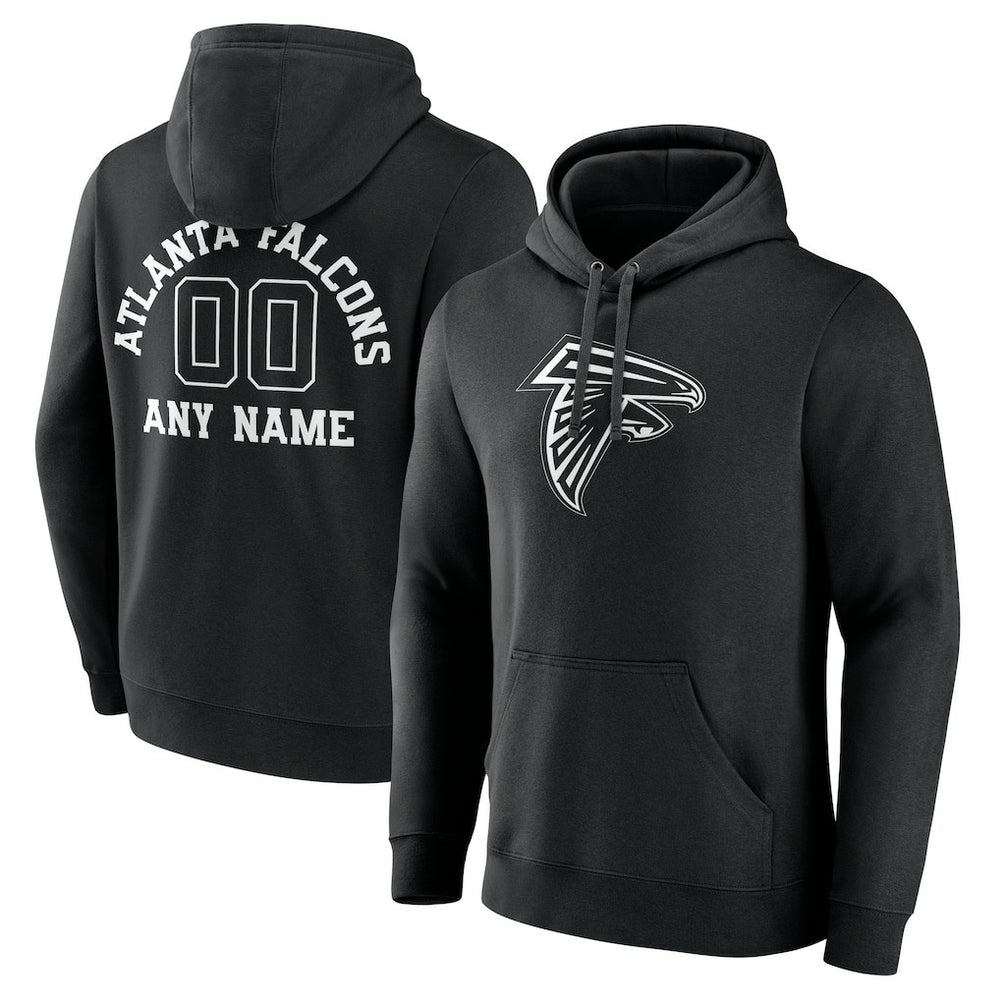Atlanta Falcons Personalized Name & Number Pullover Hoodie - Black - NFL