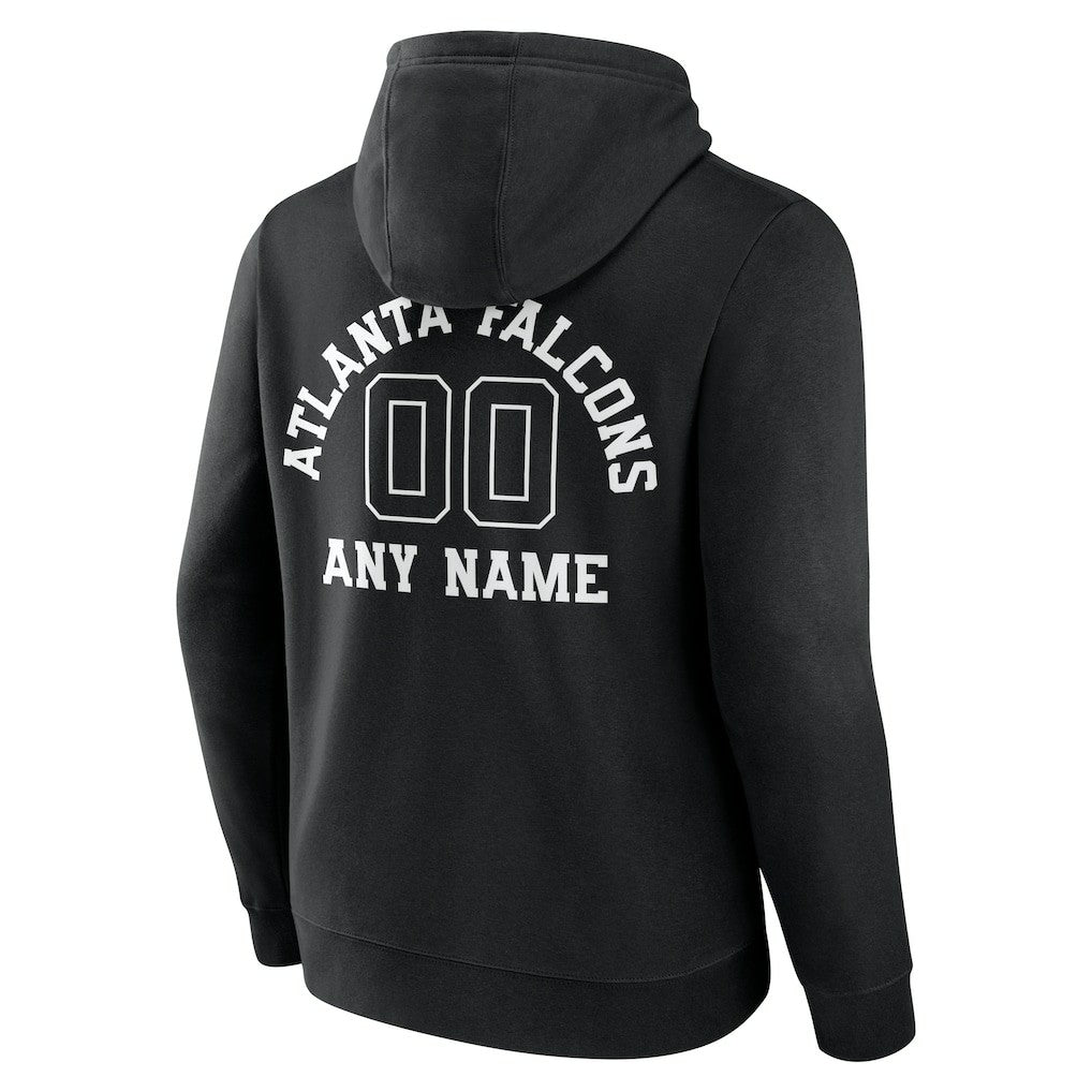 Atlanta Falcons Personalized Name & Number Pullover Hoodie - Black - NFL