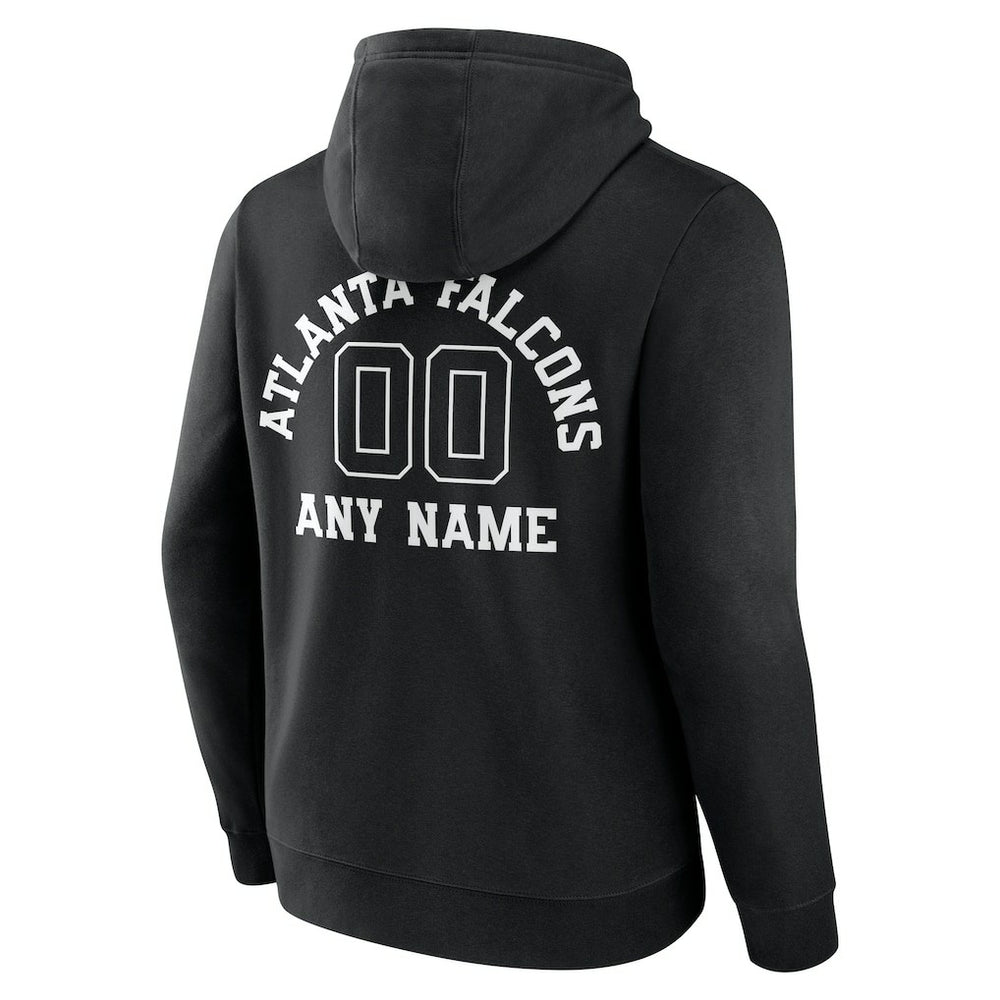 Atlanta Falcons Personalized Name & Number Pullover Hoodie - Black - NFL