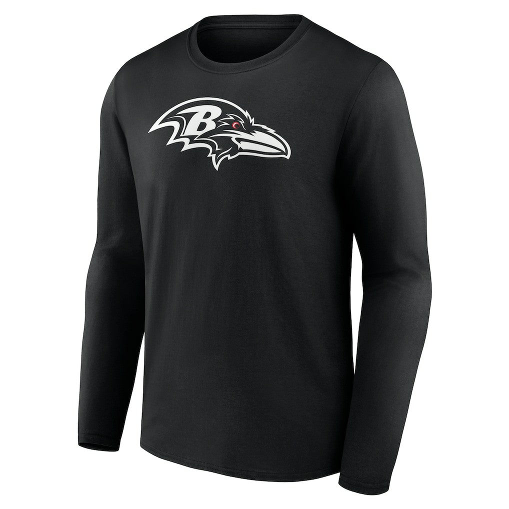 Baltimore Ravens Personalized Name & Number Monochrome Long Sleeve T-Shirt - Black - NFL