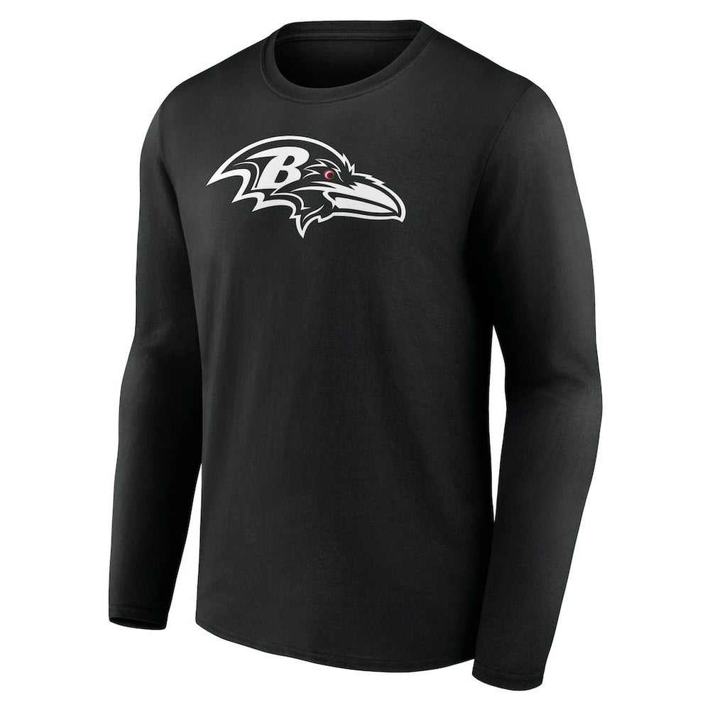 Baltimore Ravens Personalized Name & Number Monochrome Long Sleeve T-Shirt - Black - NFL