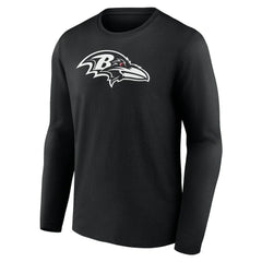 Baltimore Ravens Personalized Name & Number Monochrome Long Sleeve T-Shirt - Black - NFL