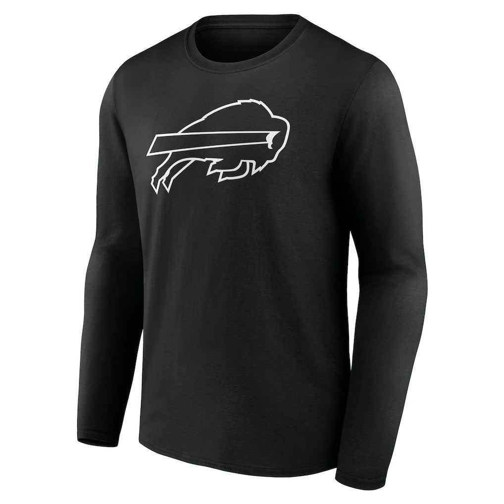 Buffalo Bills Personalized Name & Number Monochrome Long Sleeve T-Shirt - Black - NFL