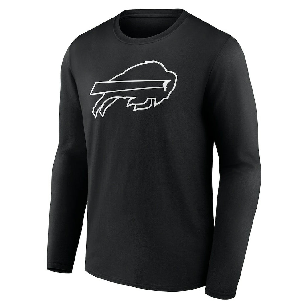 Buffalo Bills Personalized Name & Number Monochrome Long Sleeve T-Shirt - Black - NFL