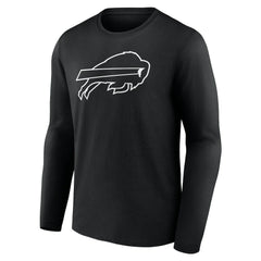 Buffalo Bills Personalized Name & Number Monochrome Long Sleeve T-Shirt - Black - NFL