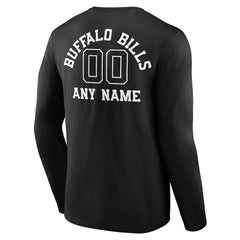 Buffalo Bills Personalized Name & Number Monochrome Long Sleeve T-Shirt - Black - NFL