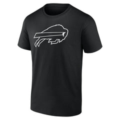 Buffalo Bills Personalized Name & Number Monochrome T-Shirt - Black - NFL